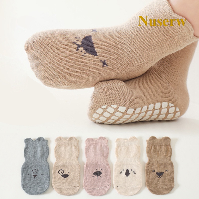 Vớ cotton Thoáng Khí Chống Trượt Thời Trang Thu Đông Cho Bé