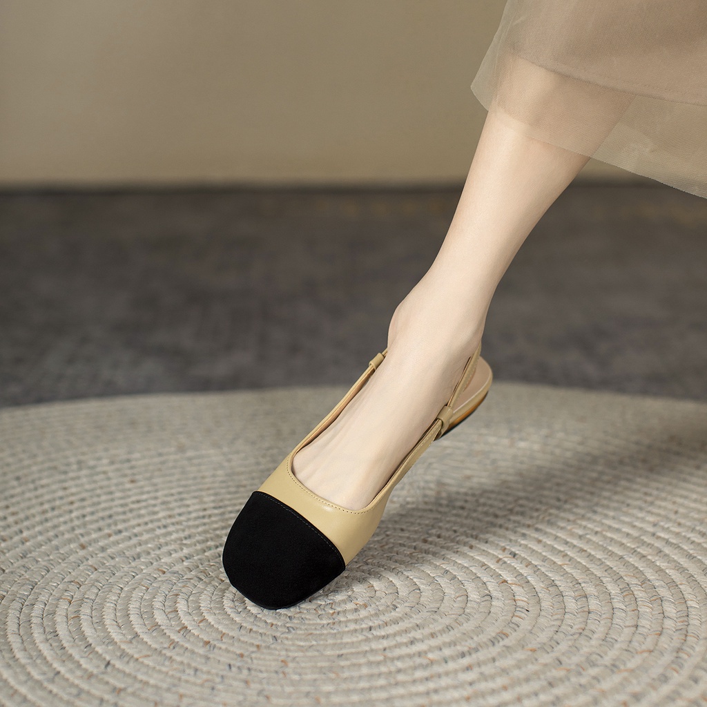 Giày Sandal Mũi Tròn Đế Bằng Size 34-40 Thời Trang Cho Nữ làm việc 2023