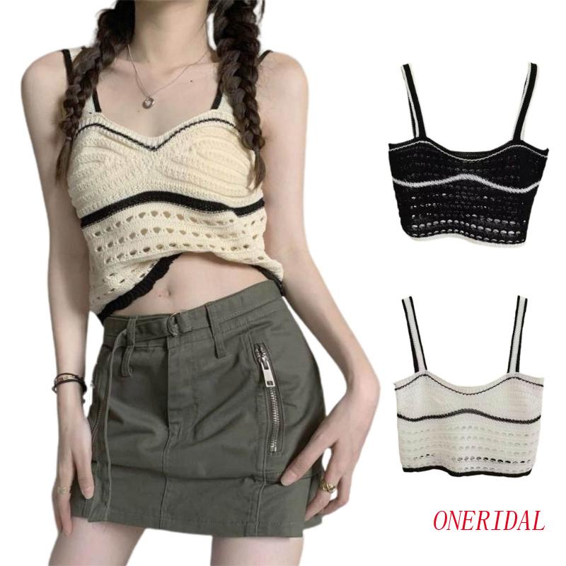Áo Croptop Dệt Kim Sát Nách Cổ Chữ V Thời Trang Cho Nữ