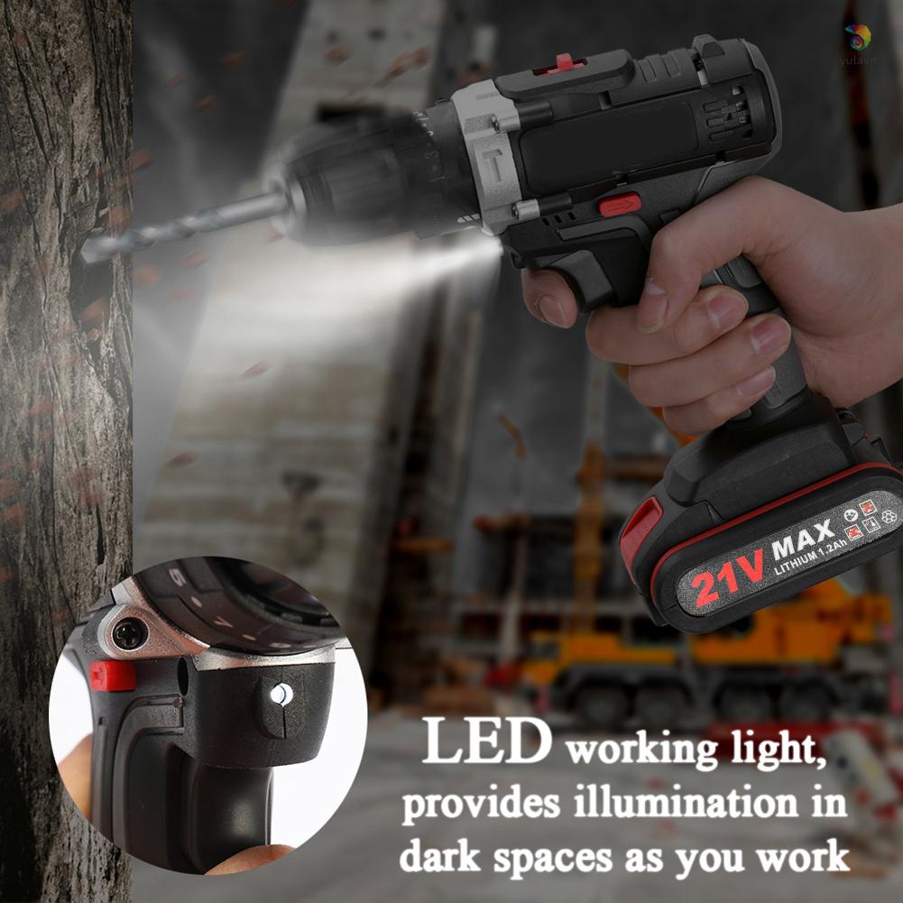 Máy Khoan Điện Cầm Tay Không Dây Công Suất Cao 21VF Đa Năng Có Thể Sạc Lại