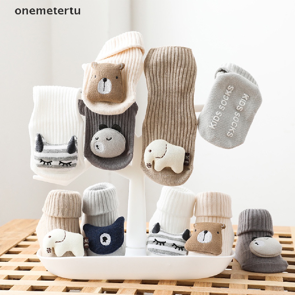 Vớ Giữ Ấm Chống Trượt In Hoạt Hình 3D Thời Trang Xuân Thu Cho Bé