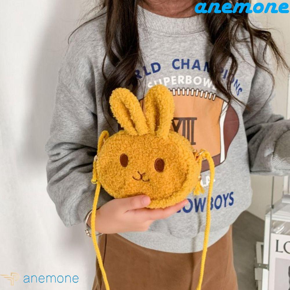 Túi Đeo Chéo Hình Thỏ Nhồi Bông Dễ Thương Cho Bé