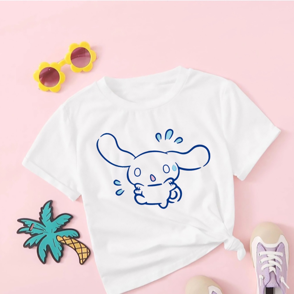 Cinnamoroll In Hình Thời Trang Trẻ Em Áo Thun Bé Gái Kawaii Cinnamoroll Hoạt Hình Áo