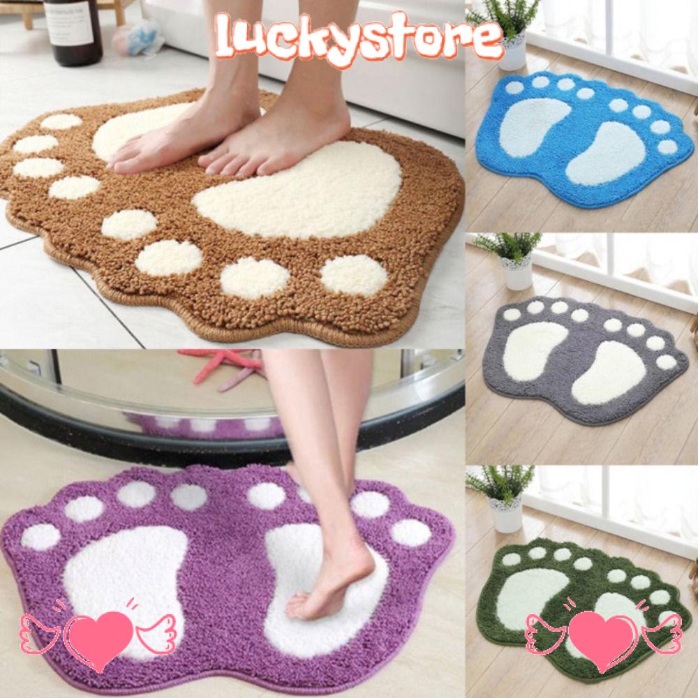 Lucky Thảm lót cửa chùi chân Nhà Tắm In Hình Bàn Chân Lớn Trang Trí Nội Thất
