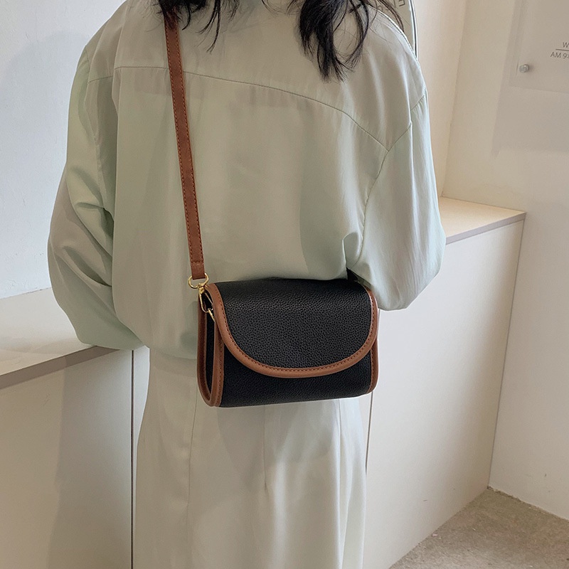 Túi Xách Đeo Vai Hình Vuông Cỡ Nhỏ Phối Màu Tương Phản Kiểu Retro Thời Trang Mùa Hè 2023 Cho Nữ