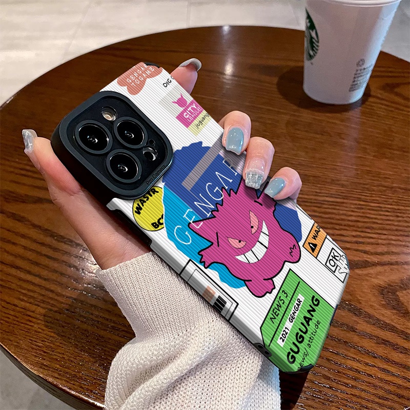 Ốp Điện Thoại Da Silicon Mềm Dáng Vuông Hình anime Cho iPhone 11 12 13 14 pro Max Xs Max Xr X 7 8 Plus