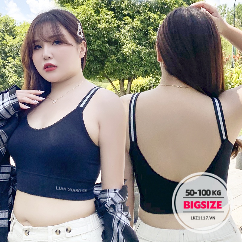 Áo lót thể thao nữ có mút ngực hở lưng Bigsize Áo bra nữ tập gym yoga tập gym chạy bộ erobic 50kg 100kg
