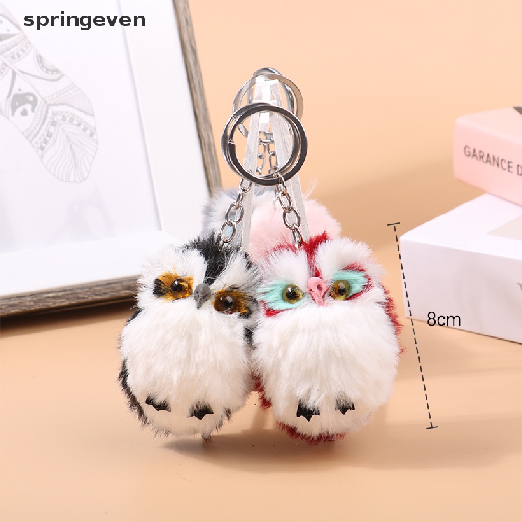 Móc Chìa Khóa Hình Cú Phủ Lông Dễ Thương Dùng Trang Trí Túi Xách / Móc Khóa