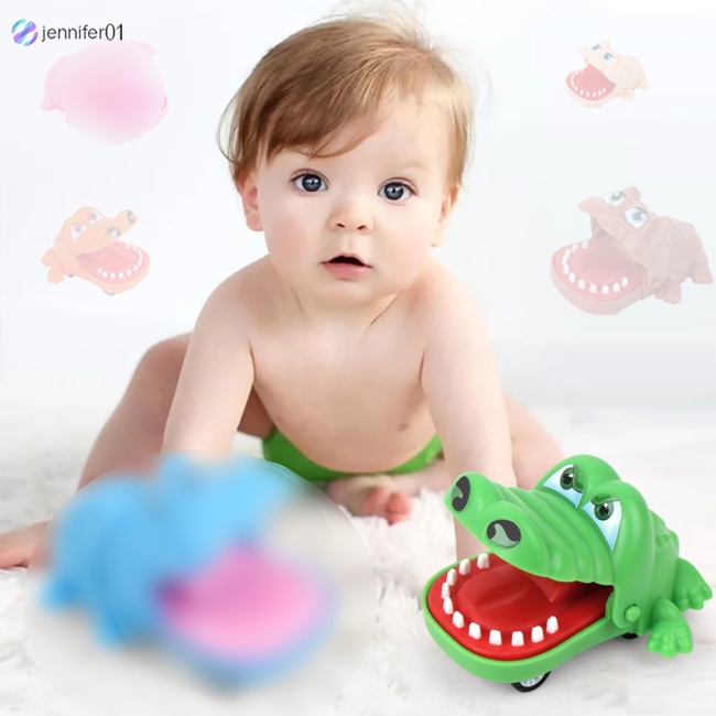 Đồ Chơi Cá Sấu Hoạt Hình Mini Kéo Tay Để Cắn Cho Bé