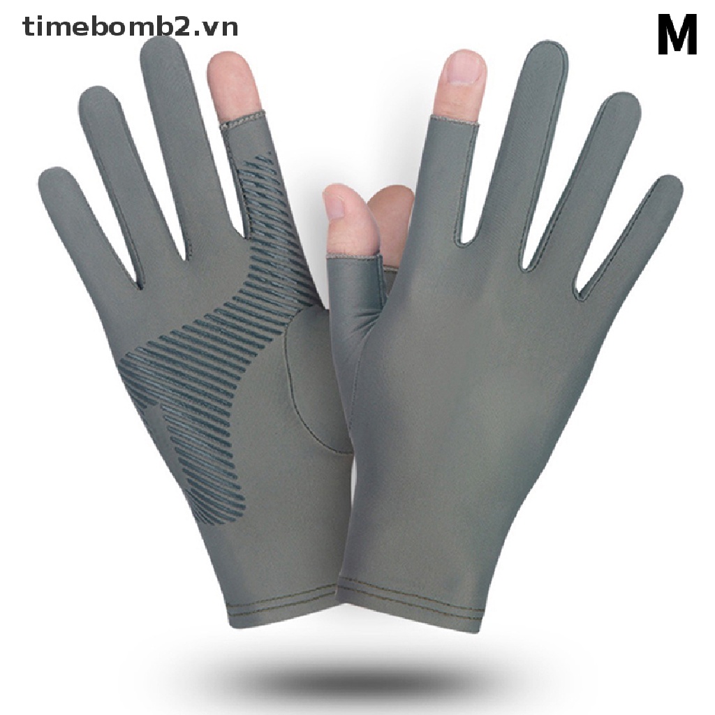 { # Găng Tay Lụa Lạnh Mỏng Thoáng Khí Chống Nắng Chống Tia Uv Bảo Vệ Màn Hình Cảm Ứng