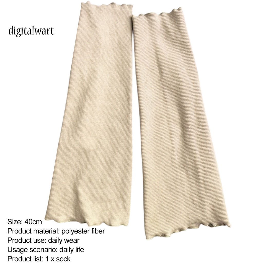 Kỹ Thuật Số| 1 Đôi Tất Dệt Kim Giữ Ấm Chân Co Giãn Màu Trơn Phong Cách Lolita