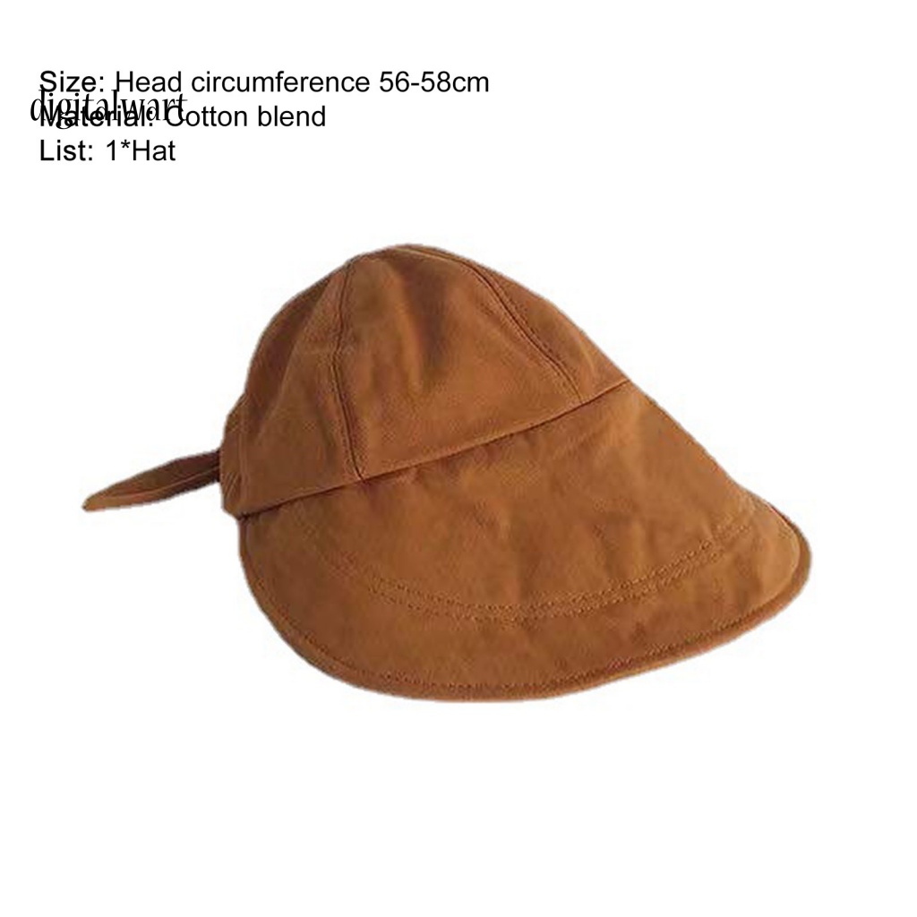 Kỹ Thuật Số| Mũ Rộng Vành Màu Trơn Đính Nơ To Thời Trang Đi Biển Mùa Hè Cho Nữ