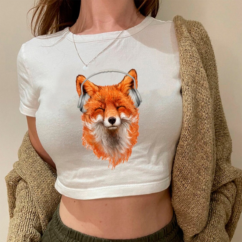 Áo Thun crop top Thời Trang Hàn Quốc fairycore Esunge Mãnh Diệu Thần Tiên Âm Nhạc Mới yk2