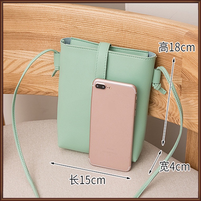 Túi Da Pu Đeo Chéo Mini Đựng Điện Thoại Thiết Kế Đơn Giản Cho Nữ