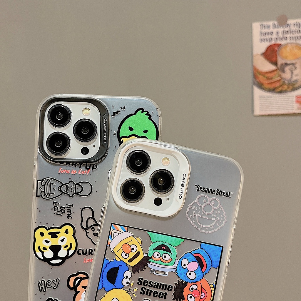 Ốp Điện Thoại tpu Mềm Nhám Mạ Điện Họa Tiết Hoạt Hình Gấu KAWS Cho iphone 14 13 11 12 Pro Max