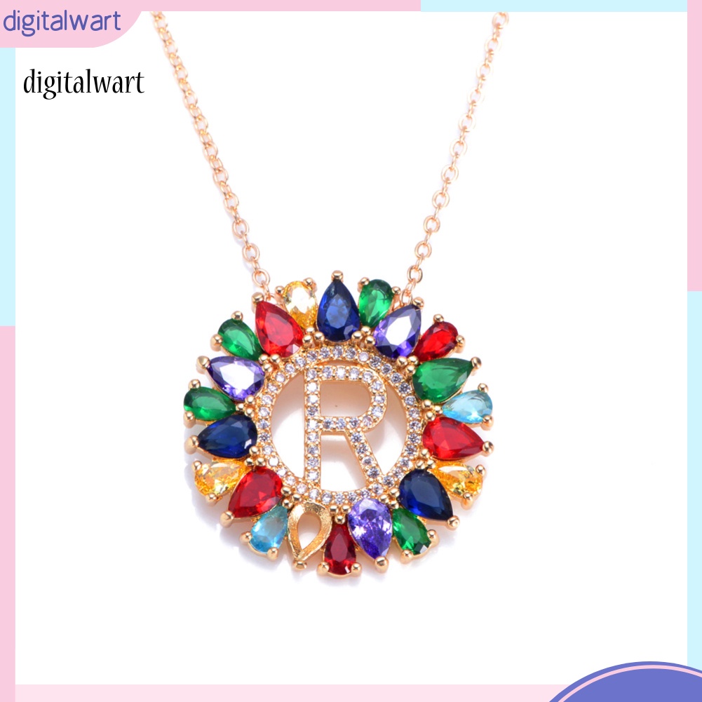 Kỹ Thuật Số| Vòng cổ HợP Kim ĐíNh Đá HìNh TròN MàU CầU VồNg