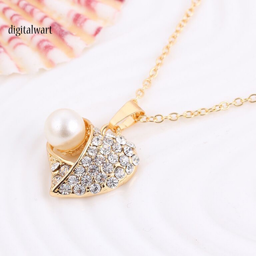 Kỹ Thuật Số| Vòng cổ HợP Kim HìNh Tim ĐíNh Đá Xinh XắN