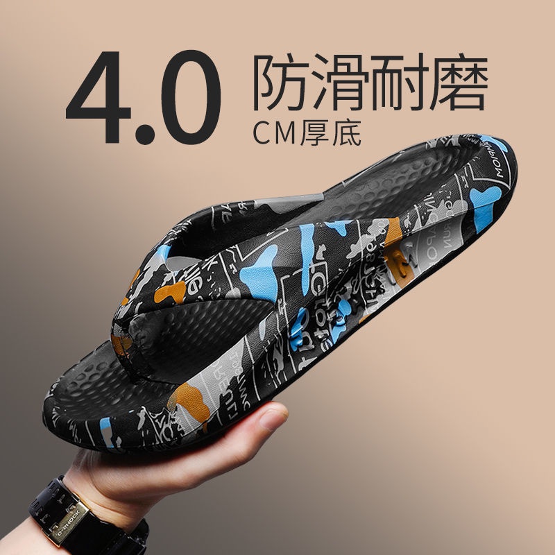 Dép Xỏ Ngón Đế Dày Chống Trượt Thời Trang Mùa Hè Cho Nam