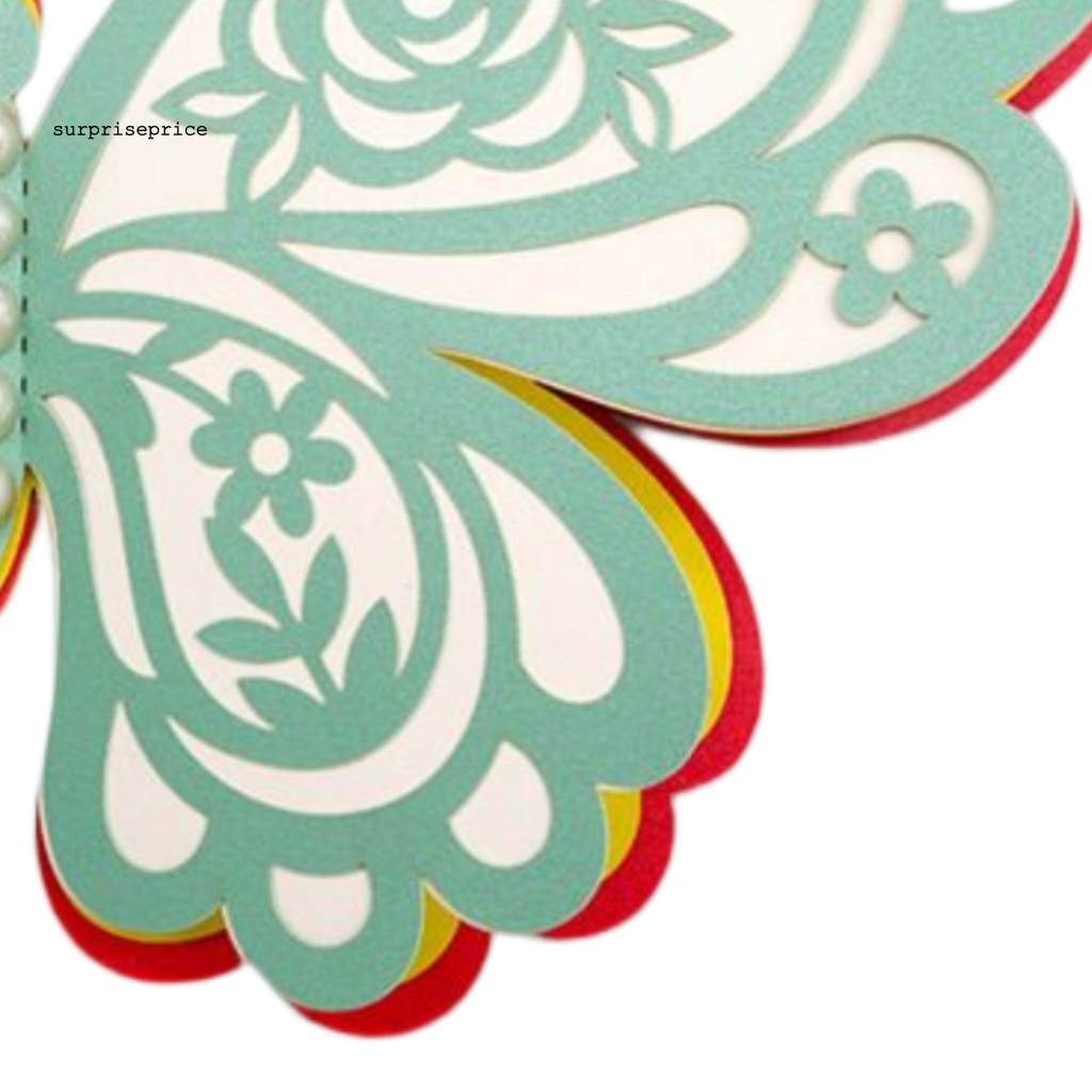 Miếng Dán Tường Bốn Lớp Hình Bướm 3D DIY Trang Trí Nhà Cửa