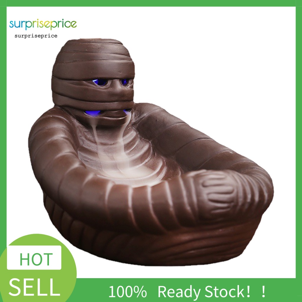 Đế Đốt Trầm Hương Hình Dơi / Bộ Xương Có Đèn LED Phát Sáng Trang Trí Nhà Cửa Dịp Halloween