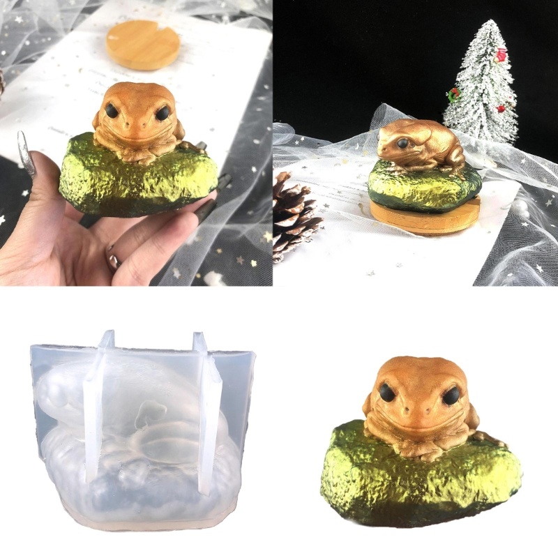 Khuôn Làm Đá / Đồ Trang Trí Thủ Công Hình Chú Ếch Bằng Epoxy Độc Đáo DIY