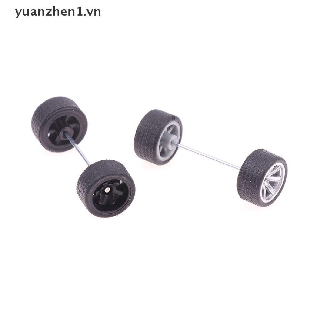 Bộ 4 Bánh Xe Cao Su Tỉ Lệ 1: 64 Dành Cho Mô Hình Xe Hơi