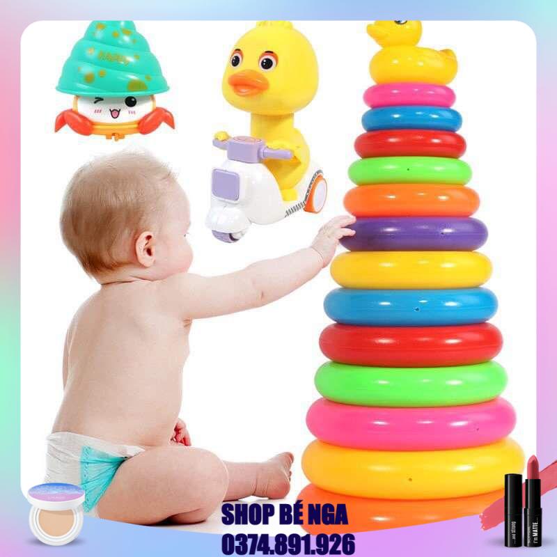🐣🐣ĐỒ CHƠI THÁP XẾP HÌNH CON VỊT 9 VÒNG🐤🐤