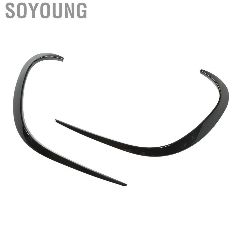 Soyoung Bumper Lip Spoiler Diffuser  Front Air Rust Proof Tight Installation Glossy Black for Car