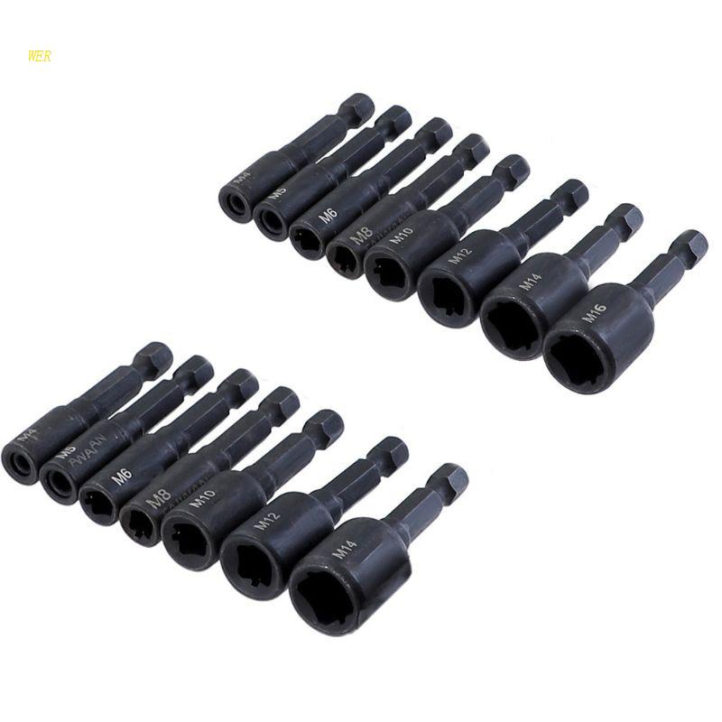 Đầu Chuyển Đổi Vòi Vít 1 / 4 &quot;Đầu Lục Giác Cho M4 M5 M6 M8 M10 M12 M14