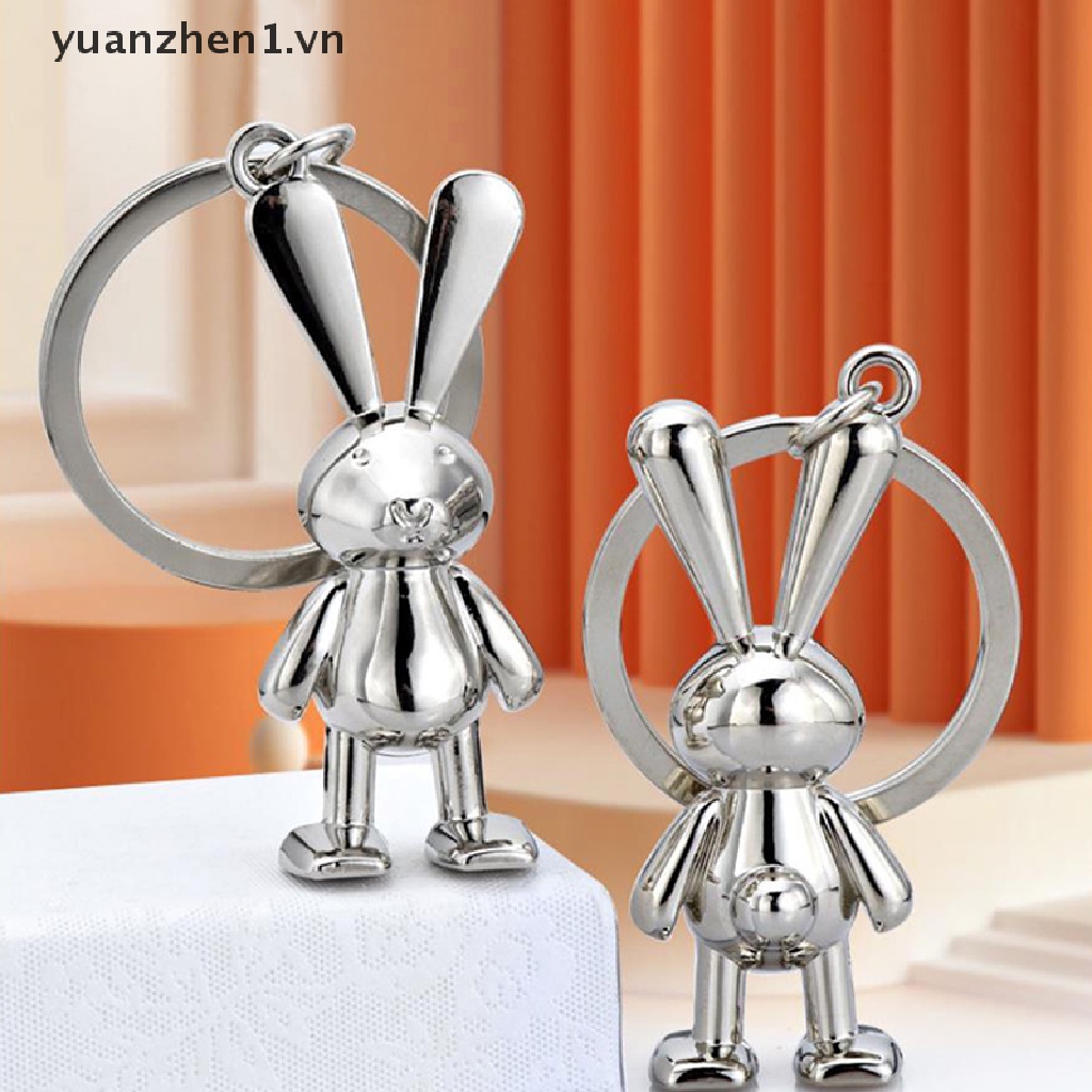 Móc Khóa Hình Thỏ Bằng Kim Loại Dễ Thương