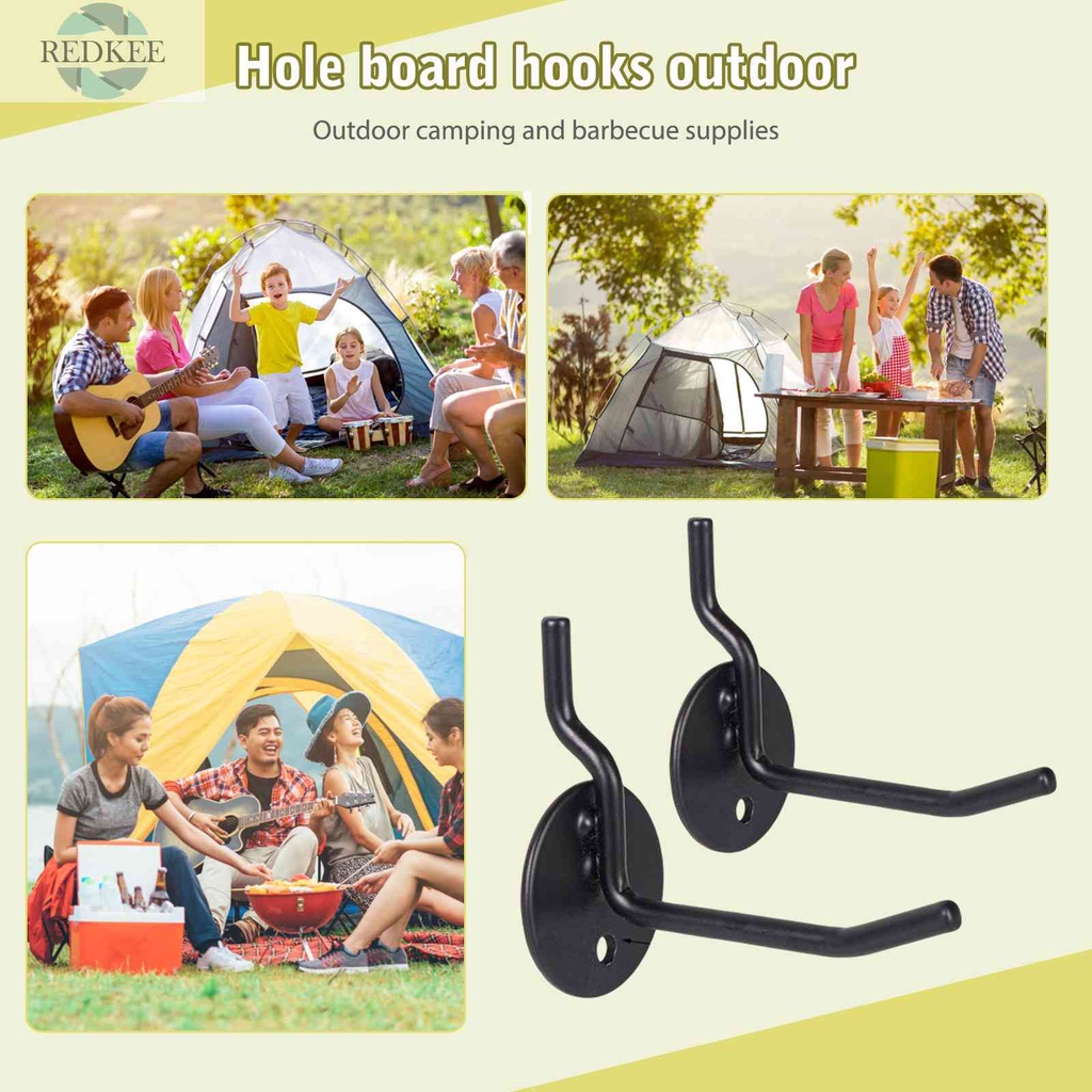 Set 2 Móc Treo Tấm Chắn Gió Có Thể Gấp Gọn Tiện Dụng Khi Đi Cắm Trại