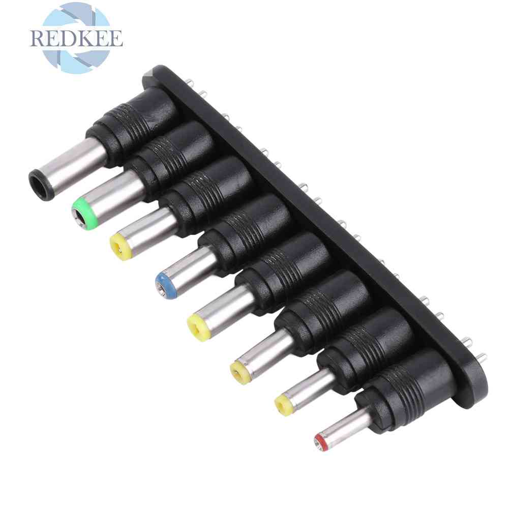 1 Bộ 8 Đầu Cắm Sạc AC DC 2 Pin Cho Sony Samsung PC Notebook Laptop