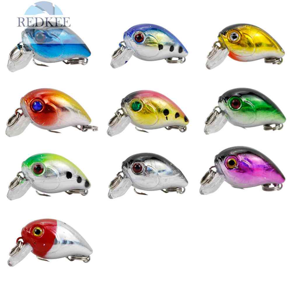 Set 10 Mồi Giả Nhử Cá Bằng Nhựa Gắn Kèm Móc Câu