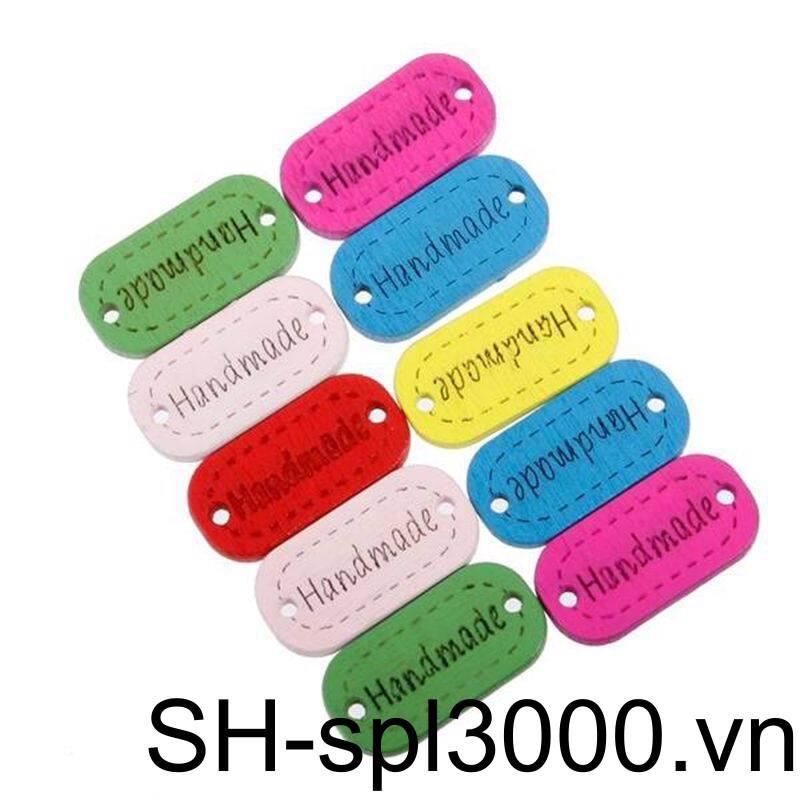 Bộ 100 Nút Gỗ Hình Elip