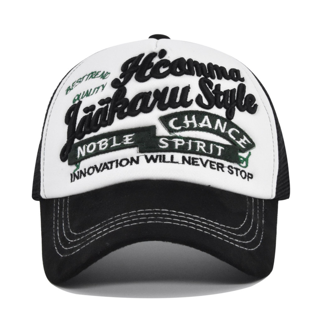 Mũ Lưỡi Trai Phối Lưới Thêu Họa Tiết Phong Cách Hip Hop Hàn Quốc Thời Trang Cho Nam Và Nữ