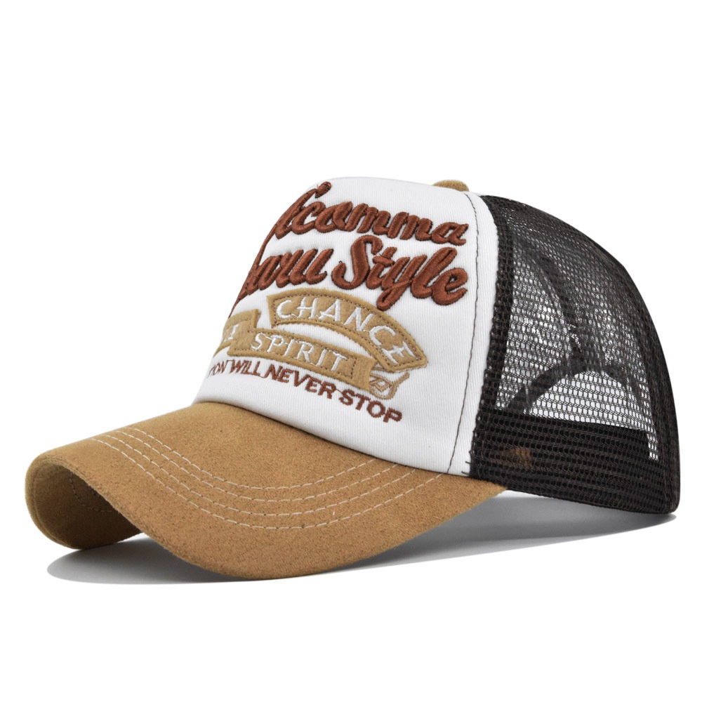 Mũ Lưỡi Trai Phối Lưới Thêu Họa Tiết Phong Cách Hip Hop Hàn Quốc Thời Trang Cho Nam Và Nữ