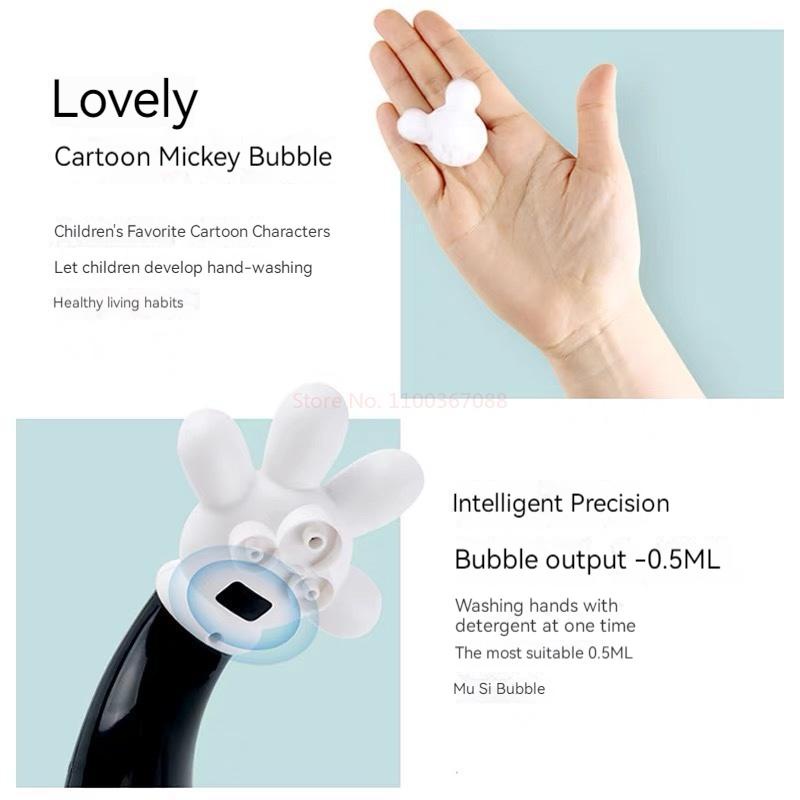 DISNEY Máy Đựng Xà Phòng Hình Chuột Mickey Tự Động Không Tiếp Xúc Cho Bé