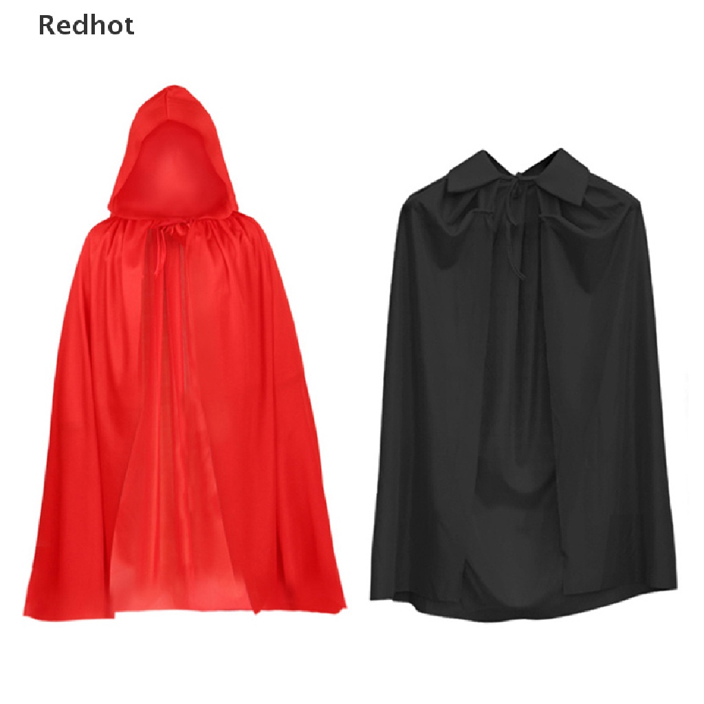 &lt; Redhot &gt; Áo Choàng Dài Hóa Trang Phù Thủy Ma Cà Rồng Đen Đỏ Đáng Sợ Cho Halloween