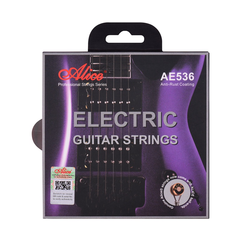 Alice Bộ Dây Đàn Bằng Hợp Kim Sắt Hình Lục Giác Cho Guitar Điện AE536-SL 22-24 Frets