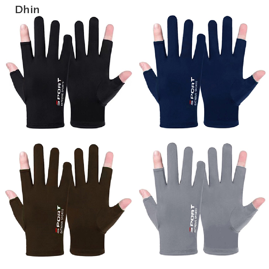Găng Tay Lái Xe / Câu Cá Vải Lụa Lạnh Thoáng Khí Thời Trang Mùa Hè Cho Nam