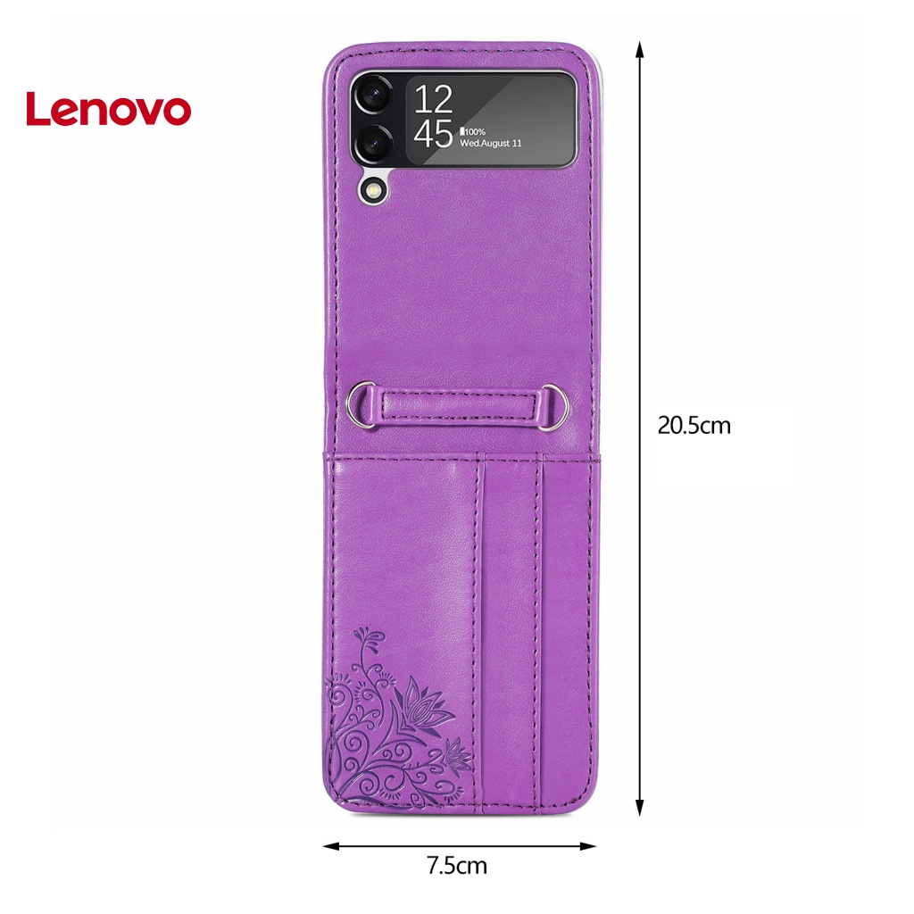 Ốp Điện Thoại Da Giả Kiểu Ví Gập Chống Sốc &amp; Rơi In Hình Hoa Hướng Dương Có Thể Tháo Rời Cho Samsun