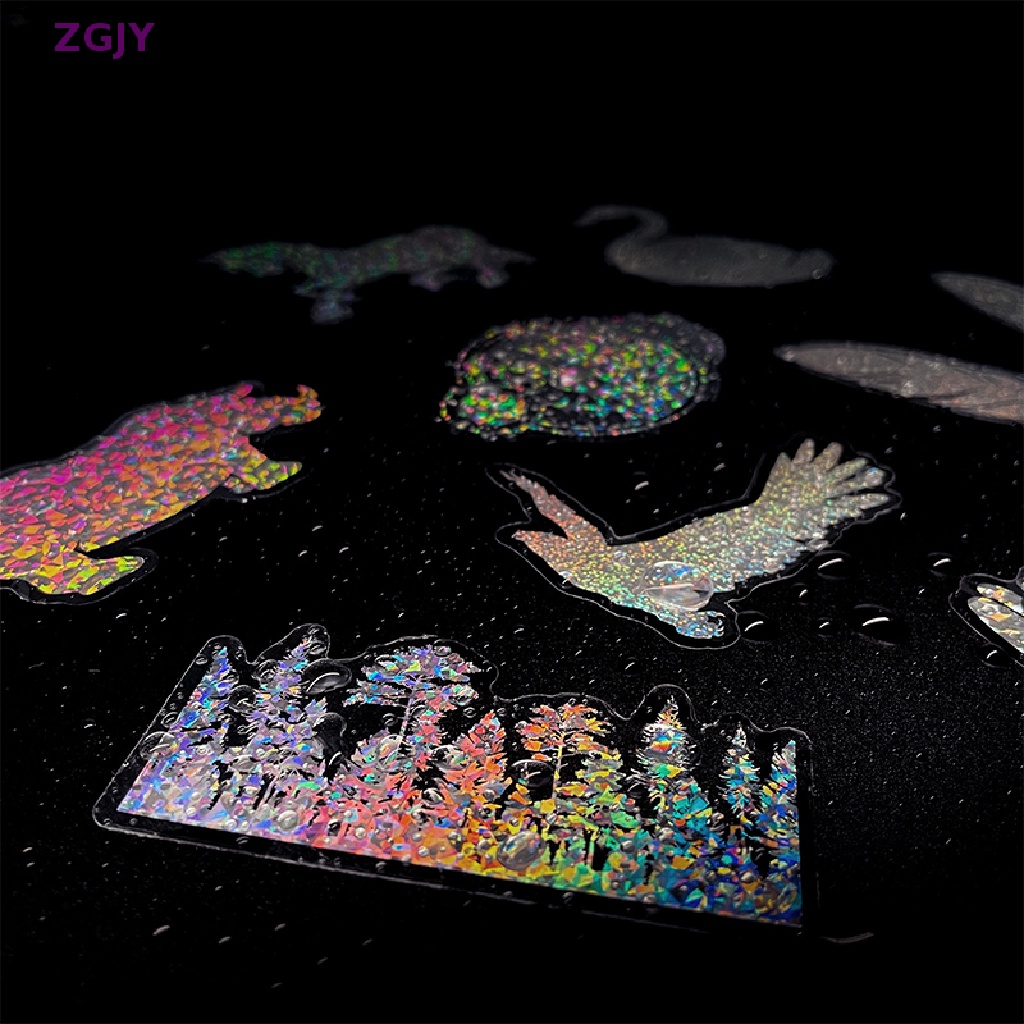 Set 100 Miếng Dán Trong Suốt In Họa Tiết Hoạt Hình Dễ Thương Trang Trí Laptop / Xe Hơi Mới