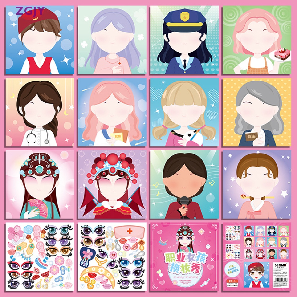 Bộ Đề Can Thay Đổi Công Chúa Trang Điểm Đa Năng Diy Dành Cho Trẻ Em Mới