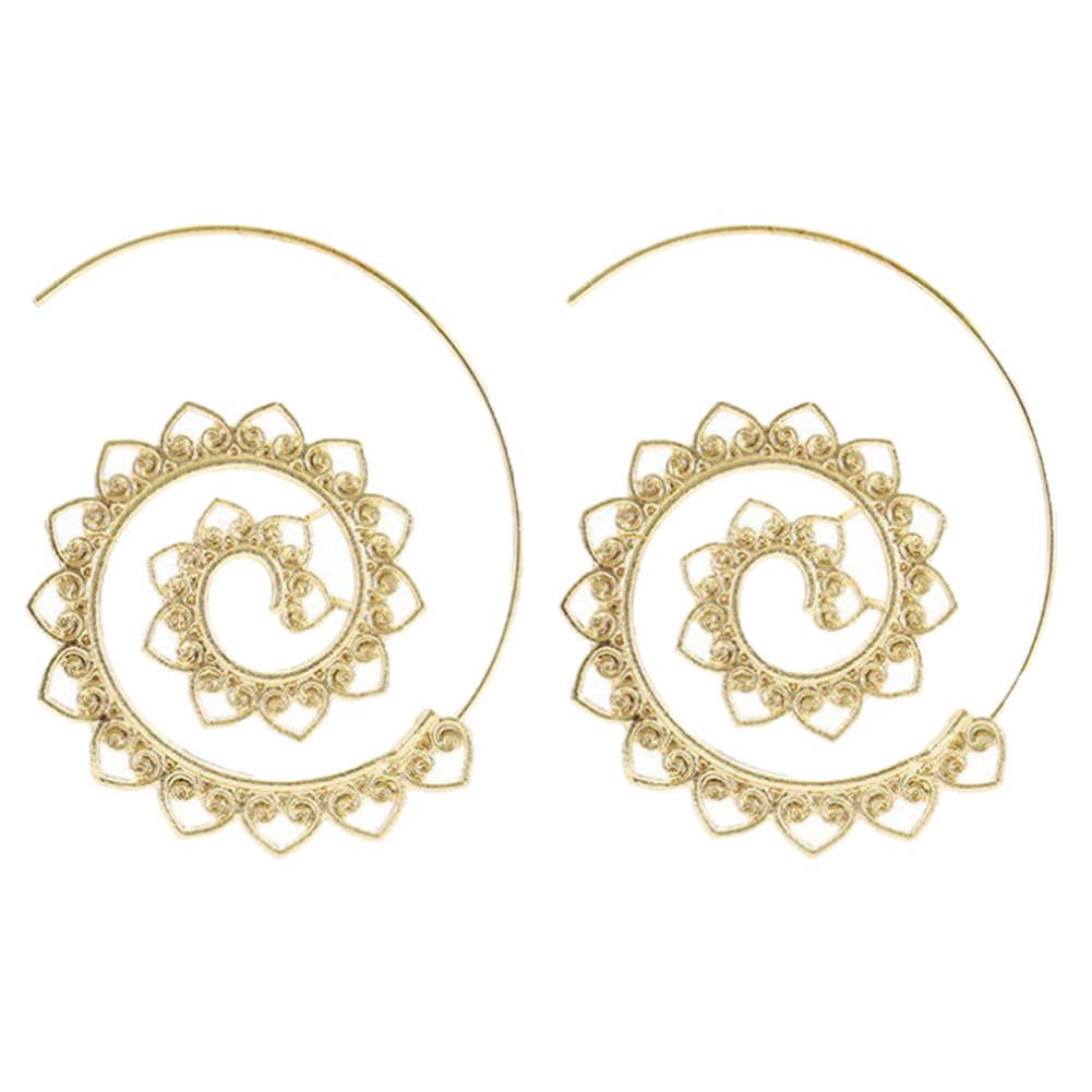 Đôi Khuyên Tai HìNh BáNh Răng TráI Tim XoắN ỐC ThờI Trang Cho Nữ