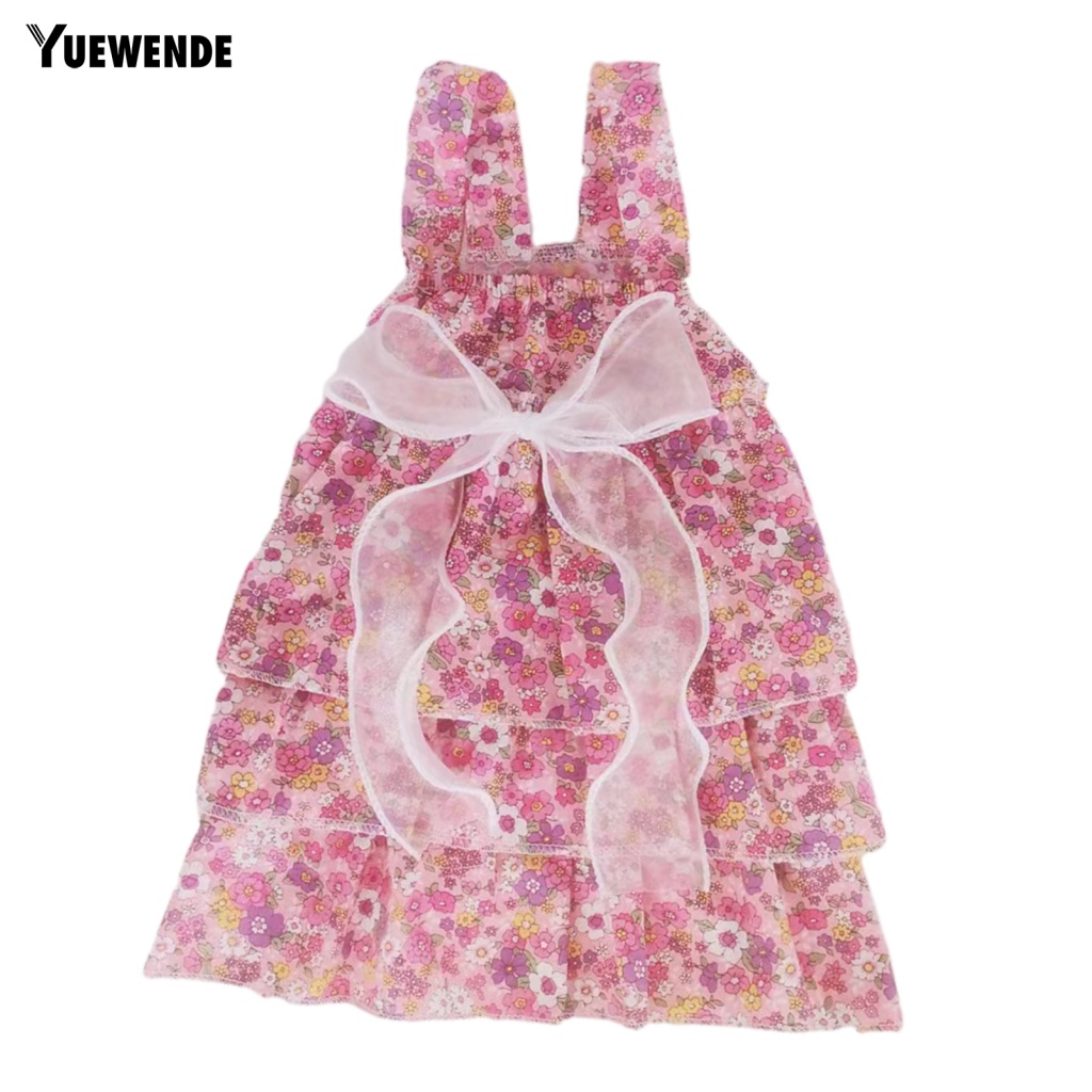 Đầm Hai Dây Đính Nơ Thoáng Khí Thoải Mái Thời Trang Mùa Hè Cho Cún Cưng