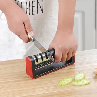Dụng Cụ Màu Dao Tiện Lợi 3 Rãnh Inox Tiện Lợi, Máy Mài Dao Cầm Tay 3 Khe