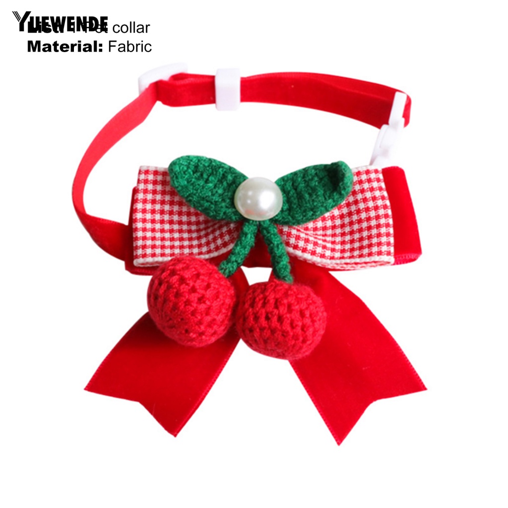 Vòng Cổ Đan Len Đính Nơ Thoải Mái Cho Thú Cưng