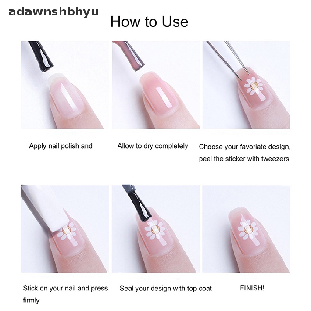 Miếng Dán Trang Trí Móng Tay Họa Tiết Cá Lá Sen 5D Nhiều Màu Sắc