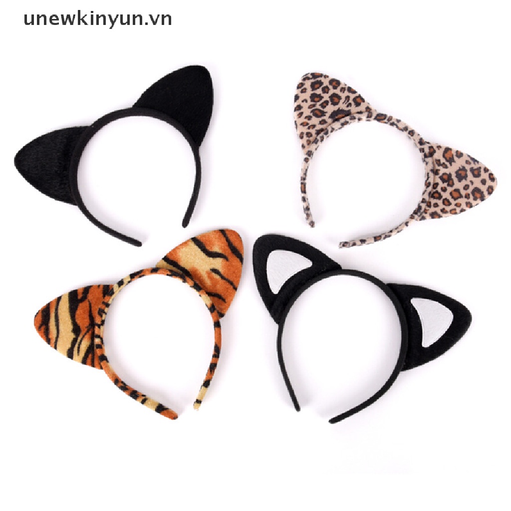 Băng Đô Tai Mèo Họa Tiết Da Báo Thời Trang Dành Cho Nữ