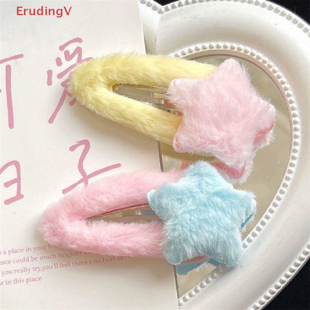 Kẹp Tóc Ngôi Sao Phủ Lông Xinh Xắn Thời Trang Cho Bạn Gái